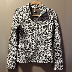 EUC Lucy Animal Print 1/4 Zip Sweater- Size S